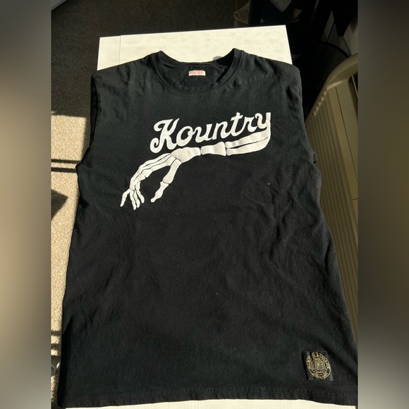 KAPITAL Crew-T Bone Tee T-shirt Skeleton Black/White - Picture 2 of 8